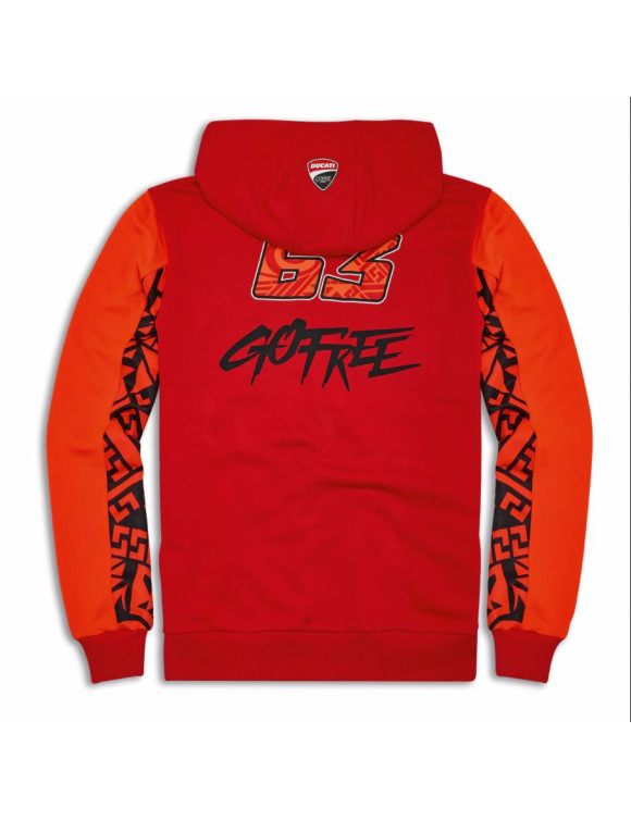 Sweat-shirt d'origine Ducati Dual Pecco Bagnaia 63 rouge pour homme 98771217 - 2 Sweat-shirt d'origine Ducati Dual Pecco Bagnaia 63 rouge pour homme 98771217 - 2
