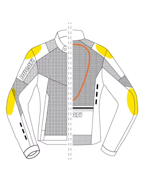 Veste de moto d'été pour femme Ducati Flow C5 d'origine noir/rouge 98108512 - 4 Veste de moto d'été pour femme Ducati Flow C5 d'origine noir/rouge 98108512 - 4