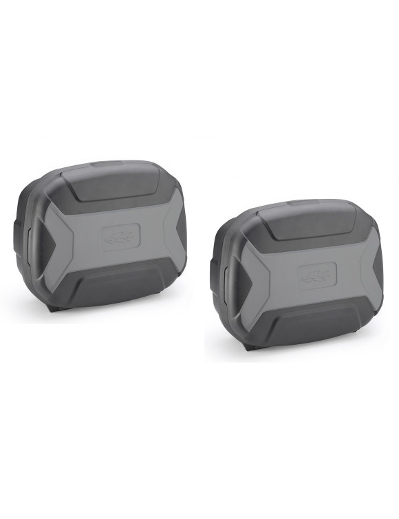 Coppia Valigie Laterali 35+35L, Monokey, Nero/Grigio - Kappa KVC35NGPACK2 - 1
