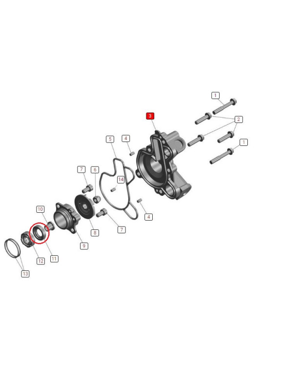 Cooling Pump Cover Gasket JG601007 Triumph Speed 400 / Scrambler 400 - 2 Cooling Pump Cover Gasket JG601007 Triumph Speed 400 / Scrambler 400 - 2
