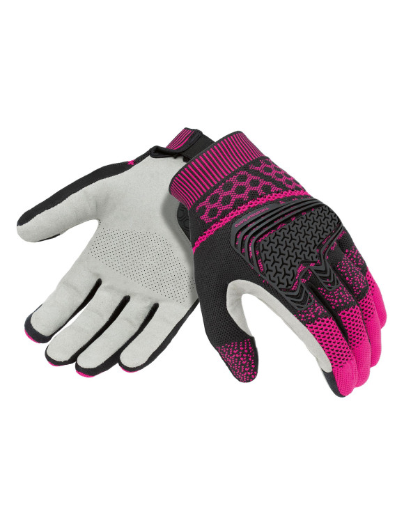 Tucano Urbano Supermano Lady Schwarz/Rosa Sommer-Damen-Motorradhandschuhe 1106205 - 1