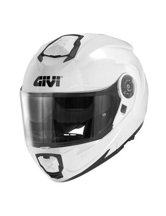 GIVI X27 Modular Motorcycle Helmet Glossy White HX27BB910 - 1 GIVI X27 Modular Motorcycle Helmet Glossy White HX27BB910 - 1