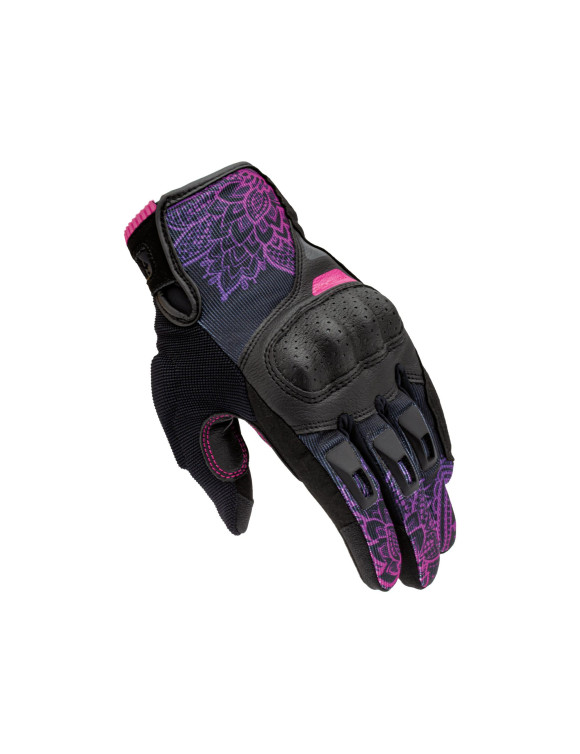 Guanti Moto da Donna Estivi Tucano Urbano Stacca Lady Black/Purple 1105055 - 2