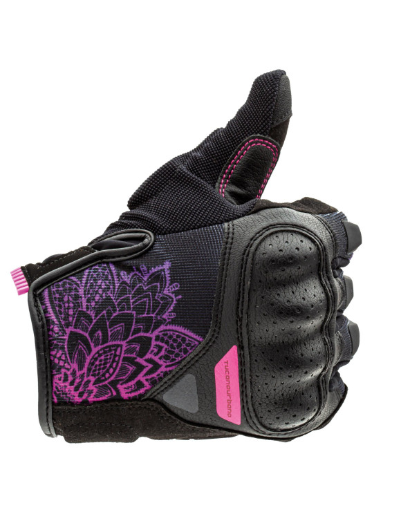 Guanti Moto da Donna Estivi Tucano Urbano Stacca Lady Black/Purple 1105055 - 5