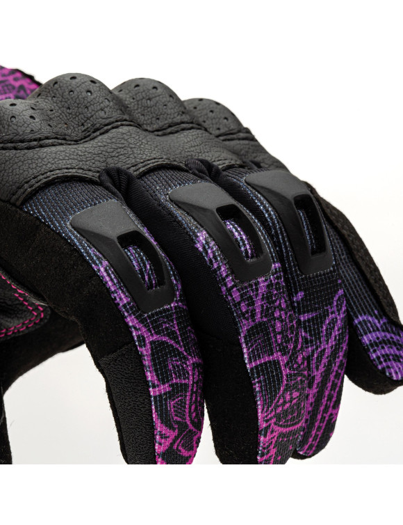 Guanti Moto da Donna Estivi Tucano Urbano Stacca Lady Black/Purple 1105055 - 6
