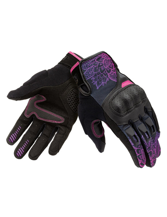 Guanti Moto da Donna Estivi Tucano Urbano Stacca Lady Black/Purple 1105055 - 1