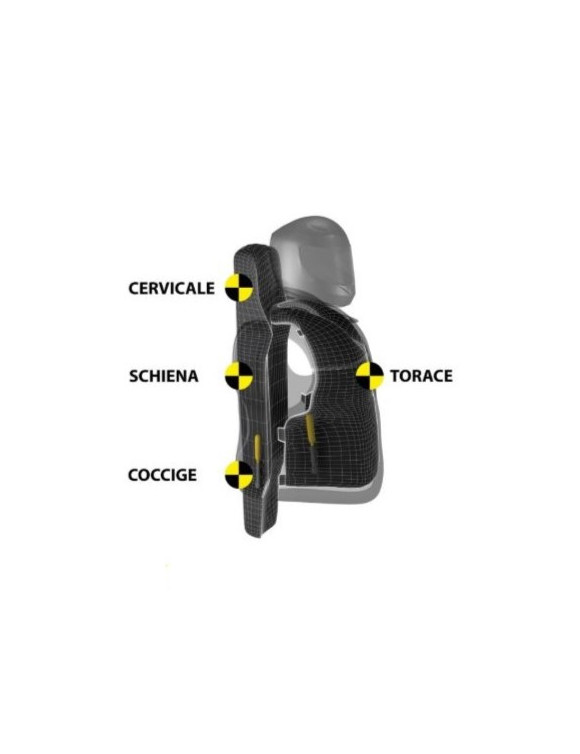 Unisex Airbag Weste Motoairbag M1 Schwarz D4047 - 2
