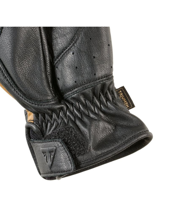 Triumph Checkboard Black/Red Men's Leather Motorcycle Gloves MGVS24407 - 3 Triumph Checkboard Black/Red Men's Leather Motorcycle Gloves MGVS24407 - 3