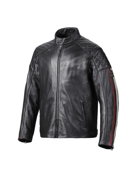 Men's Leather Motorcycle Jacket with Protections Triumph Braddan Sport MLHS21101