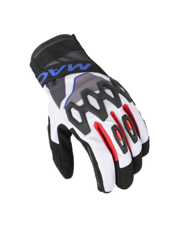 Macna Zairon Summer Herren-Motorradhandschuhe Weiß/Rot/Blau 1906310-185 - 1