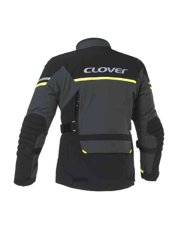 Chaqueta de moto Touring Clover Savana-4 WP Hombre Negro/Amarillo/Gris 17001-GRA/G - 2