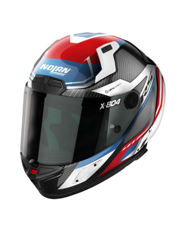 X-Lite X-804 RS Ultra Carbon Maven Weiß/Rot/Blau  Glänzender Integral-Motorradhelm X84000703016 - 1