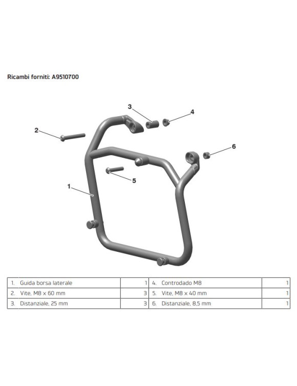 Triumph Seitenkofferhalter A9510700 für Tasche A9518007 - SCRAMBLER 1200 - 2 Triumph Seitenkofferhalter A9510700 für Tasche A9518007 - SCRAMBLER 1200 - 2