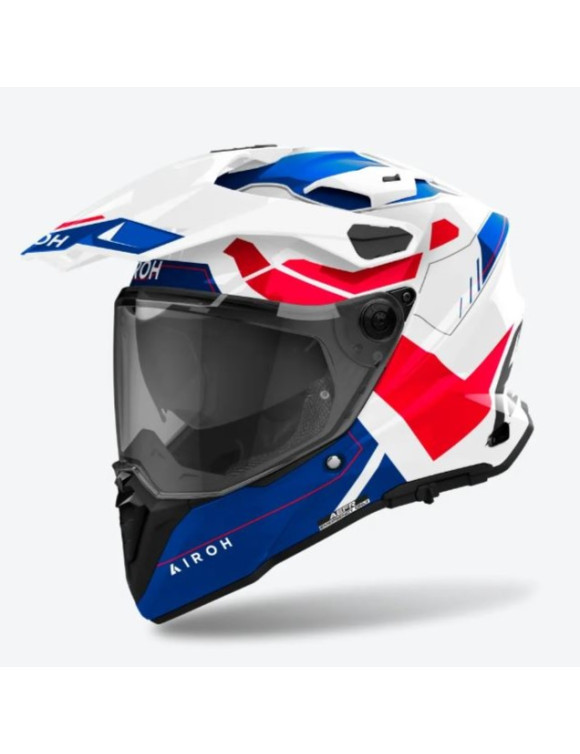 Casco de moto integral Airoh Commander 2 Reveal azul/rojo brillante AI54A13111RUC - 1