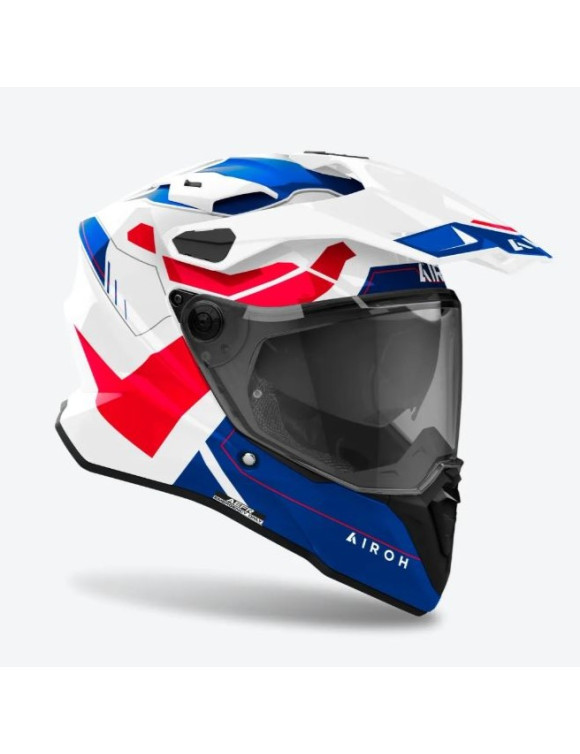 Casco de moto integral Airoh Commander 2 Reveal azul/rojo brillante AI54A13111RUC - 2