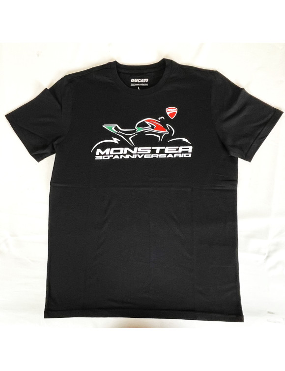 Original Ducati 30th Anniversary Herren T-Shirt Monster Black 98771216 - 1 Original Ducati 30th Anniversary Herren T-Shirt Monster Black 98771216 - 1