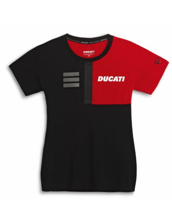 T-shirt femme Ducati Explorer Lady noir/rouge d'origine 98770958 - 1