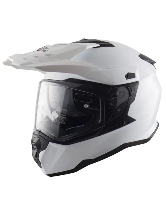 Casco Moto Integrale Dual Sport NOS NS-9 White Lucido NS0900WH - 1
