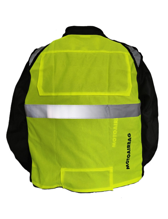 Unisex-Motorairbag-Westenabdeckung mit hoher Sichtbarkeit, Fluo MAB D4223 - 2 Unisex-Motorairbag-Westenabdeckung mit hoher Sichtbarkeit, Fluo MAB D4223 - 2