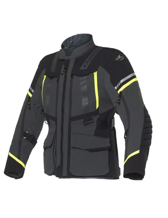 Clover Women's Touring Motorcycle Jacket Savana-4 WP Lady Graphite/Black 17002-GRA/G - 1 Clover Women's Touring Motorcycle Jacket Savana-4 WP Lady Graphite/Black 17002-GRA/G - 1