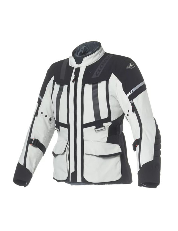 Blouson moto Touring Clover Savana-4 WP Lady Blanc/Noir pour Femme 17002-GRA/G - 1