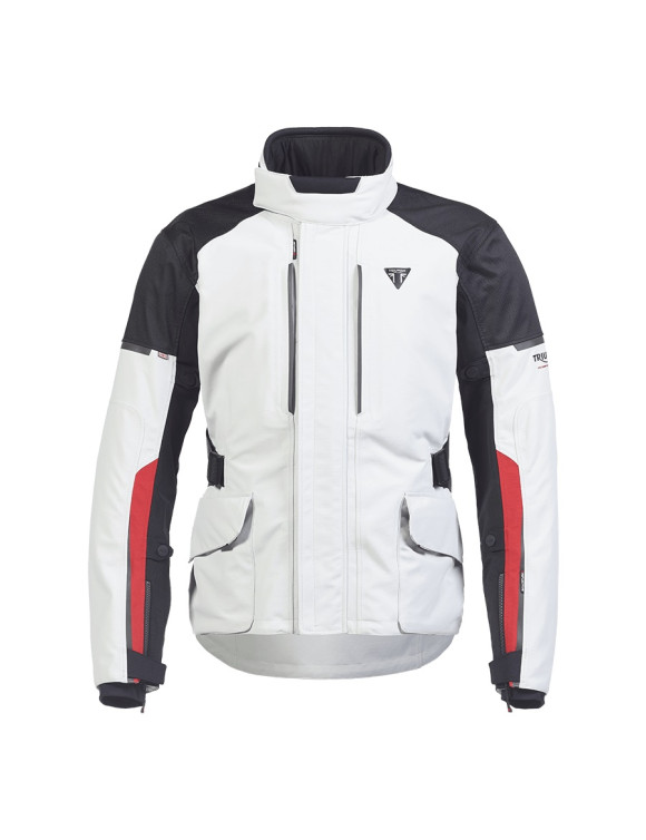 Chaqueta de moto hombre Triumph Tourer Lite blanca/negra MTPS2341 - 1