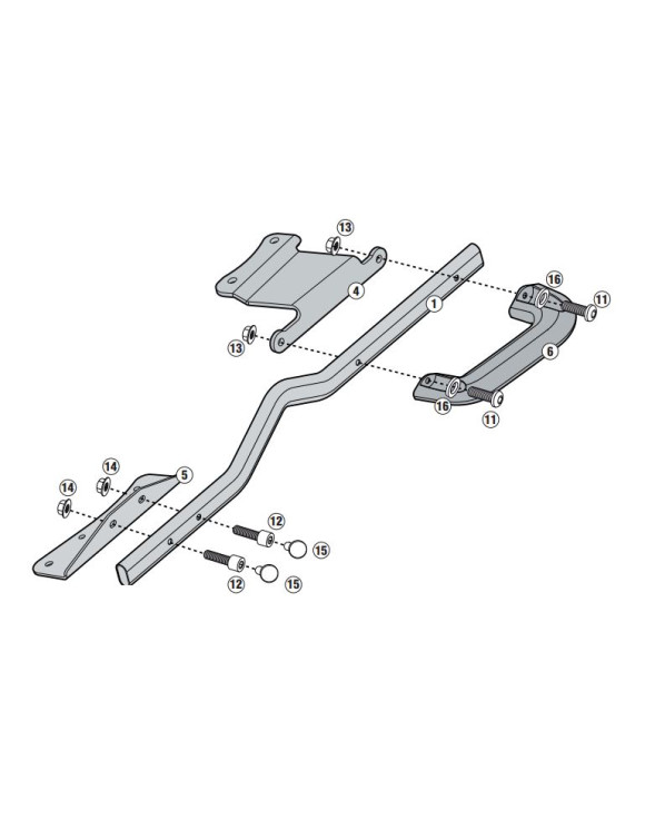 Kit soporte GIVI 6702FZ Monokey-Monolock Aprilia Shiver 750-900 Top Box - 1