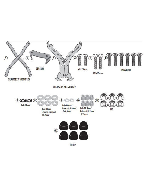 Givi SR5145 Kit de fijación para maleta superior Monokey, BMW F 900 GS - 1