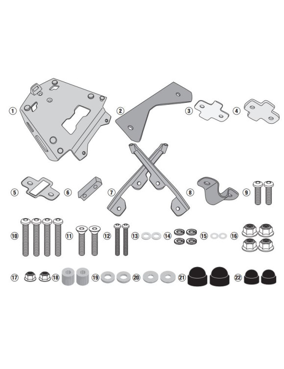 Kit rack bagages GIVI SRA5134 Ballet Monokéy,BMWF850-900 GS Adventure - 1