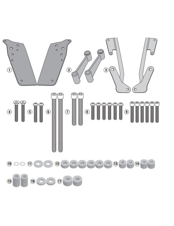 Rear mounting kit Givi sr5129 Monokey/Monolock BMW f750/850gs backet - 1