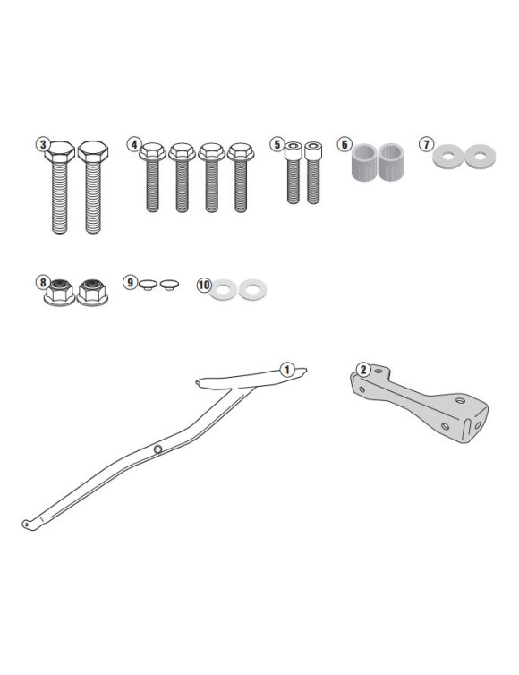 Kit portapacchi GIVI 1137fz per bauletto Monokey/Monolock Honda CB650f, CBr650f - 1