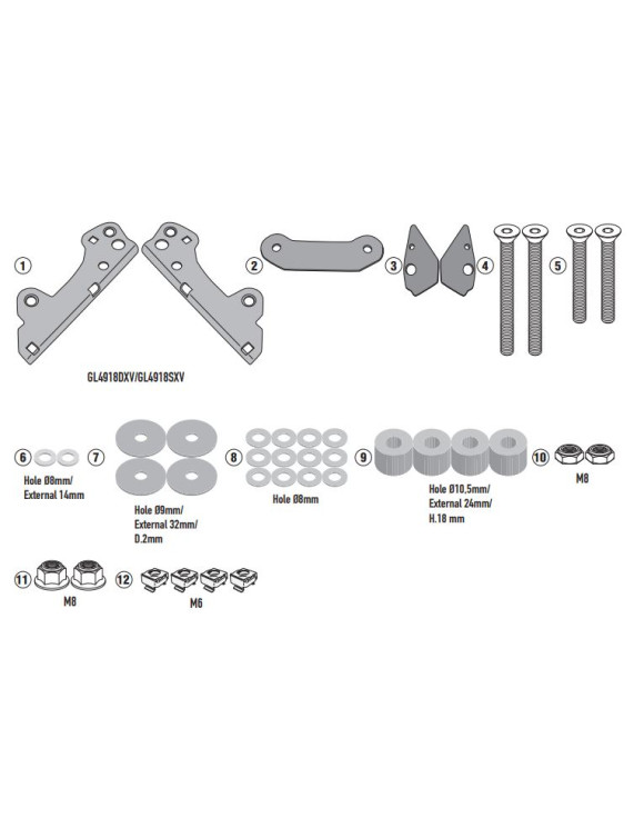Givi sr1192 rear account kit Monokey-Monolock Honda nc 750x top case - 1
