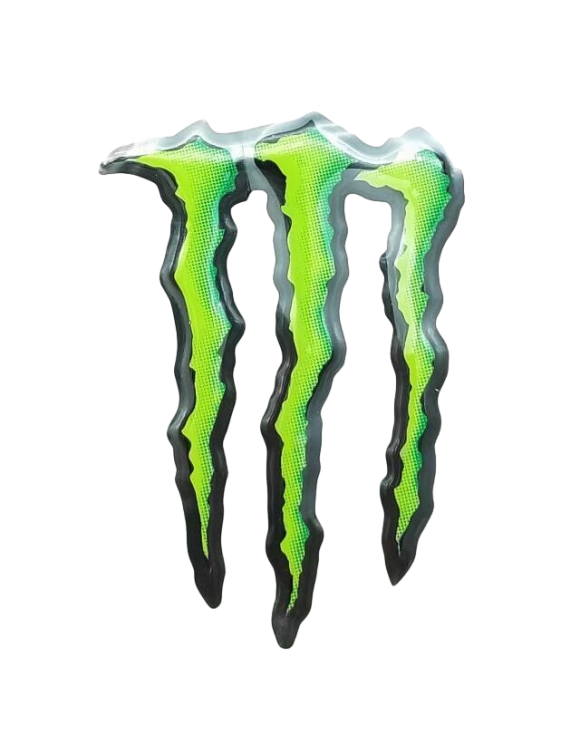 3D sticker "Monster Energy" motorcycle, height 6 cm