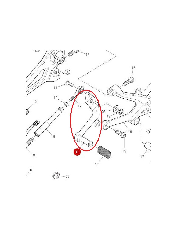 Gear Shift Pedal Black 45613411AB Ducati Panigale V4 / Streetfighter V4 - 1 Gear Shift Pedal Black 45613411AB Ducati Panigale V4 / Streetfighter V4 - 1