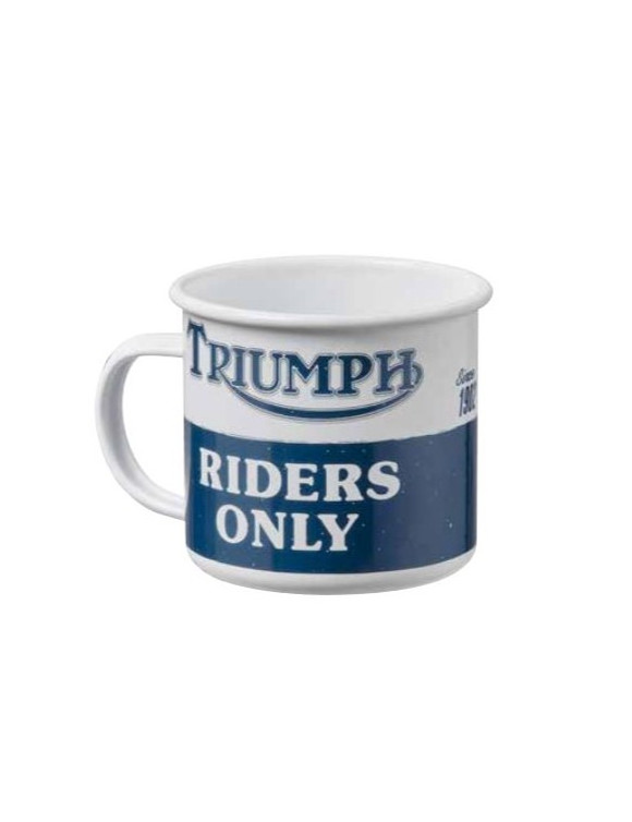 Original Triumph Enamel Blue/White Mug MLMA24922 - 1