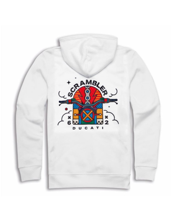 Original Ducati Energy Van Orton White Men's Sweatshirt 98771221 - 2