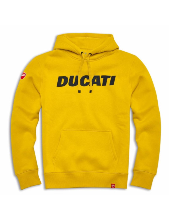 Sweat-shirt homme jaune avec logo Ducati original 98771200 - 1 Sweat-shirt homme jaune avec logo Ducati original 98771200 - 1