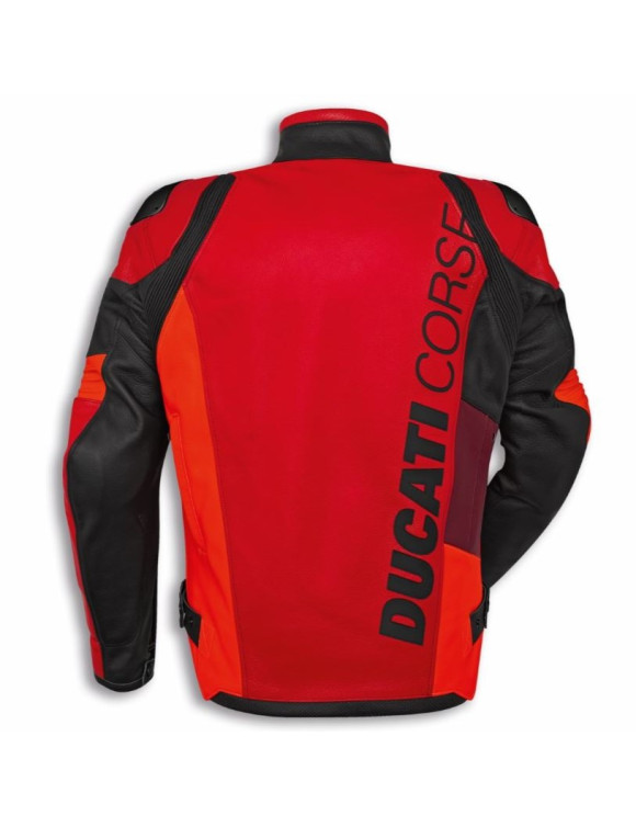 Veste de moto d'origine Ducati Corse C6 perforée pour homme, noir/rouge 9810744 - 2