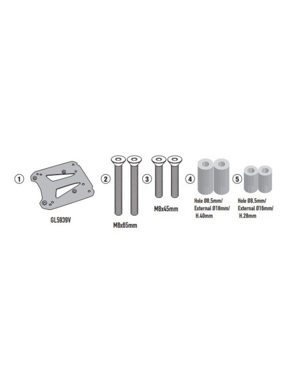 Attacco Posteriore Givi SR9226 per Bauletti Monokey/Monolock, CF MOTO 450 MT - 1
