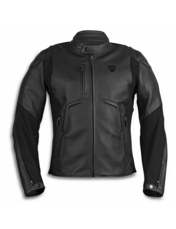 Herren-Motorradjacke aus Original Ducati Black Rider C2 schwarzem Leder 9810852 - 1 Herren-Motorradjacke aus Original Ducati Black Rider C2 schwarzem Leder 9810852 - 1