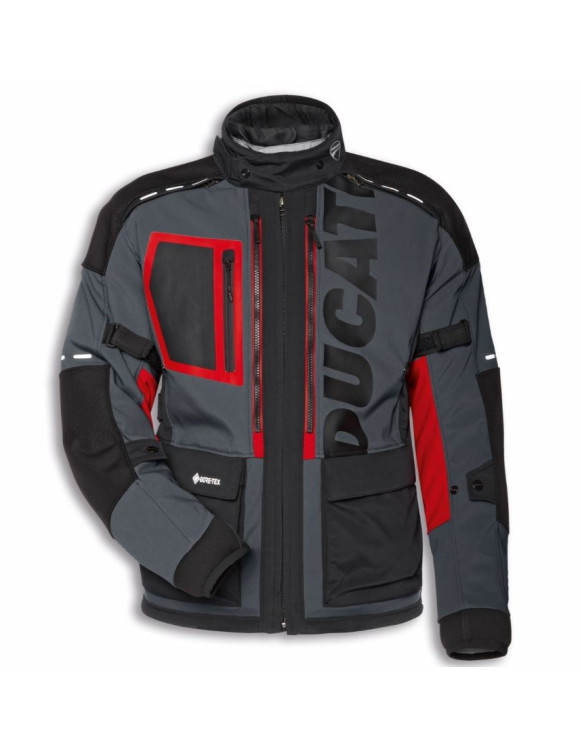 Original Ducati Strada C5 Herren Motorradjacke Schwarz/Rot 9810753 - 1