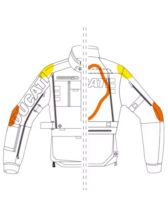 Original Ducati Explorer White/Red Men's Motorcycle Jacket98108819 - 5