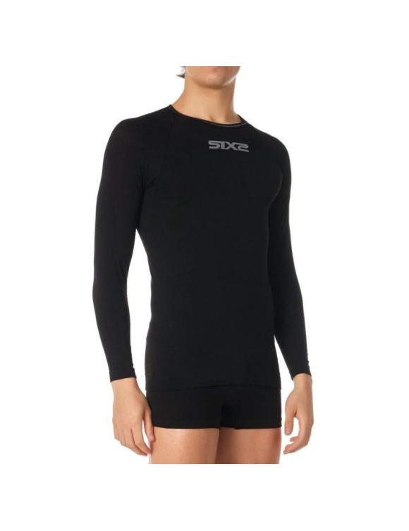 Maglia Intimo Tecnico Maniche Lunghe Unisex Sixs 4 Stagioni Black TS2B - 2