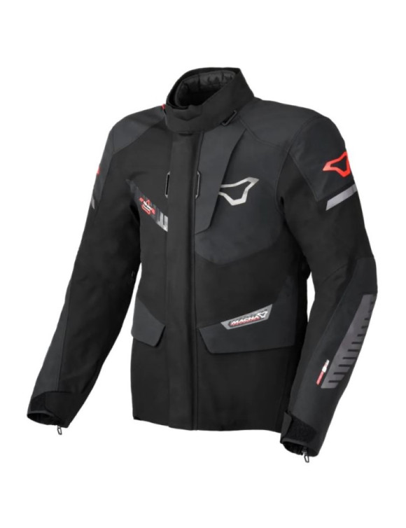 Touring Herren Motorradjacke Macna Synchrone Schwarz 1653019-101 - 1