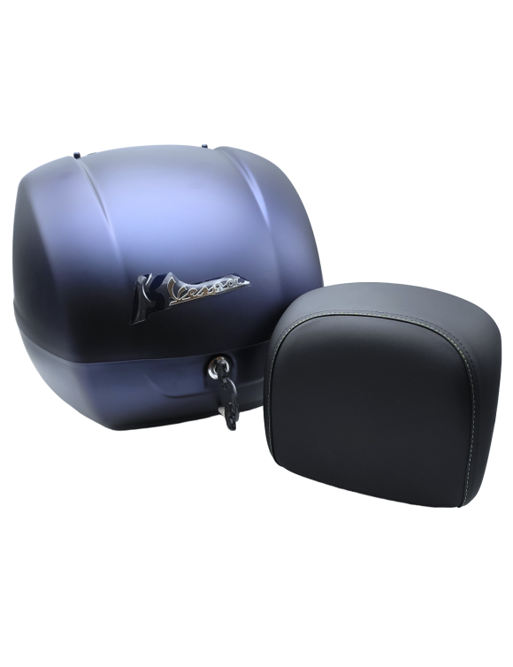 36L Top Case Matt Blue with Backrest, CM273385 Vespa GTS 125-300 - 1 36L Top Case Matt Blue with Backrest, CM273385 Vespa GTS 125-300 - 1