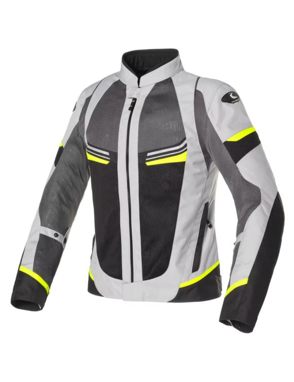 Giacca Moto da Uomo Sportiva Estiva Clover Airjet-5 Yellow/Grey 1782-G/GR - 1
