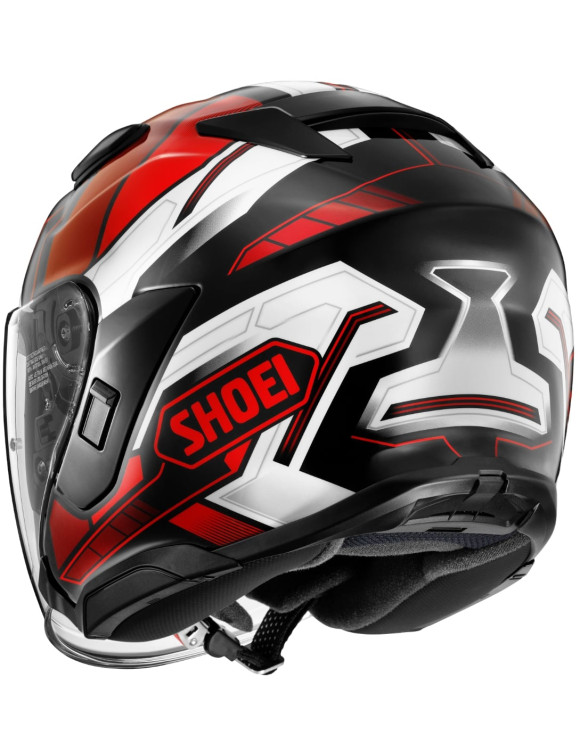 Casque de moto Jet Shoei J-Cruise 3 Whizzy TC-1 Noir/Rouge brillant 1310100 - 3