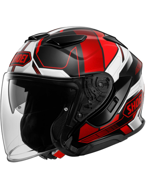 Casque de moto Jet Shoei J-Cruise 3 Whizzy TC-1 Noir/Rouge brillant 1310100 - 1