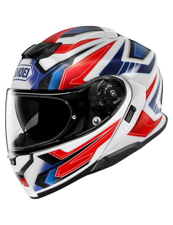 Casco modular de moto Shoei Neotec 3 Anthem TC-10 blanco/rojo/azul brillante 1207109 - 1