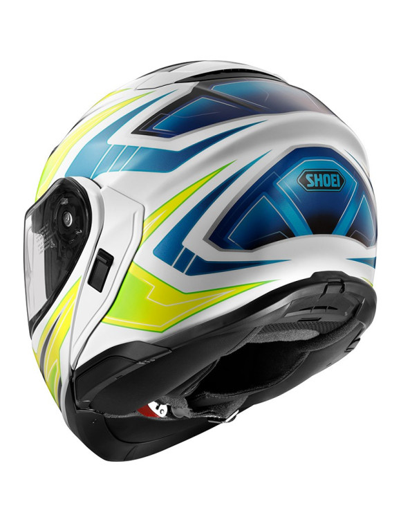 Shoei Neotec 3 Anthem TC-3 White/Yellow/Blue Glossy Modular Motorcycle Helmet 1207106 - 3